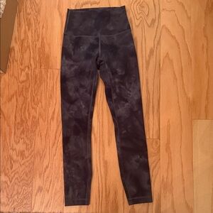 Lululemon athletica Wunder train Black Tie-Dye Leggings